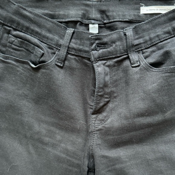 Womens Frame Le Skinny de Jeanne Crop Film
Noir Black Denim Jeans 28 - Picture 9 of 10